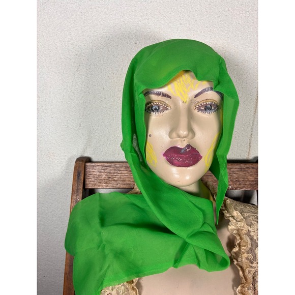 Unbranded Accessories - Unbranded Scarf Womens OS Green Good Sheer Chiffon Rectangle Raw Edge Accessory